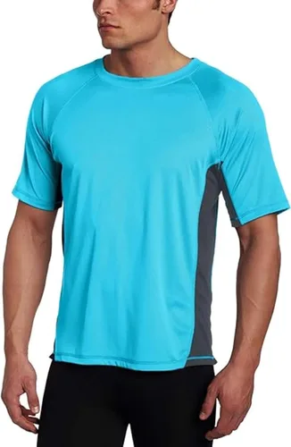Vista 7 de Kanu Surf Camiseta de natación de manga corta UPF 50 para hombre (tallas regulares y extendidas)