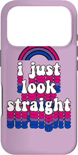 Vista 30 de I Just Look Straight Bisexual Rainbow Bisexual Pride Flag Case for iPhone 17