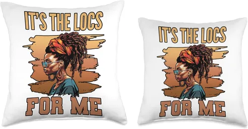 Vista 3 de Locs Afro Dreadlocks Love Natural Beauty Hair It's the Locs for Me Afro Hair - Almohada negra americana africana, 16 x 16 pulgadas, multicolor
