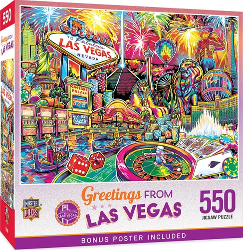 Vista 15 de MasterPieces Rompecabezas de 550 piezas para adultos y familia, saludos desde la ruta 66-18 x 24 pulgadas