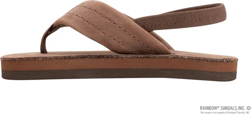 Vista 2 de Rainbow Sandals Sandalias de cuero de una sola capa para niños, Arco iris