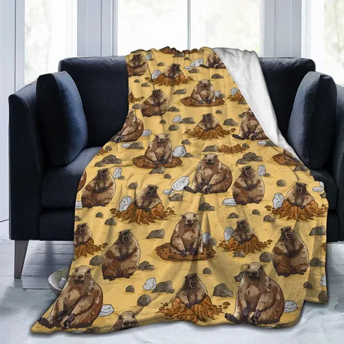 Vista 15 de Manta de Nutria Regalos de Nutria para Mujeres Hombres Niños Manta Liviana de Felpa para Regazo Manta de Franela Suave para Sofá Regalos