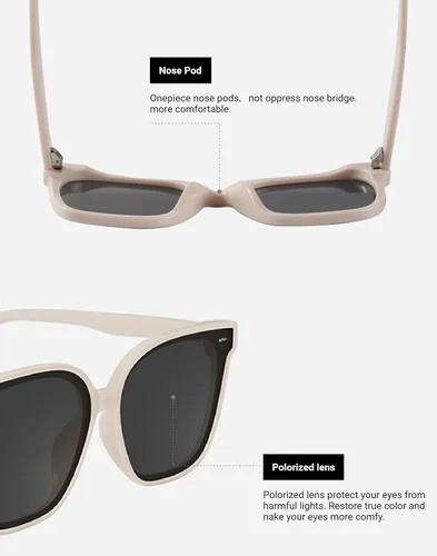 Vista 5 de TIJN Polarized Sunglasses Women Men OversizedUV Protection Sun Glasses Trendy StyleLarge Square ShadesBig Frame Shady Rays