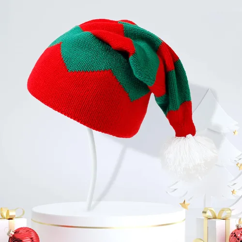 Vista 30 de 2 gorros de punto de Navidad para padres e hijos, gorro de Papá Noel para adultos, bebés, invierno, cálido, gorro de calavera para fiestas