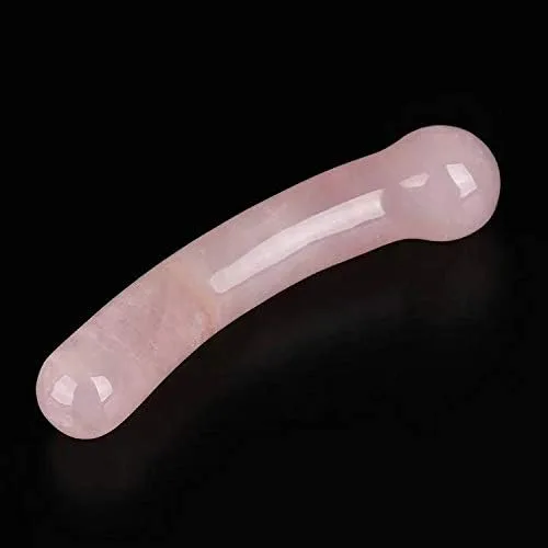 Vista 6 de BEINUANCRYSTAL - Rodillo curvo de cuarzo rosa de cristal natural de 170 a 7.087 in para mujer, color rosa