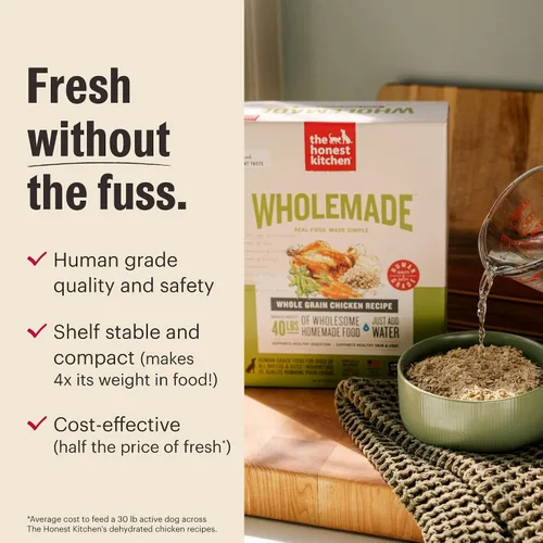 Vista 6 de The Honest Kitchen Alimento integral deshidratado de grado humano para perros, pavo integral y pescado blanco, 10 libras