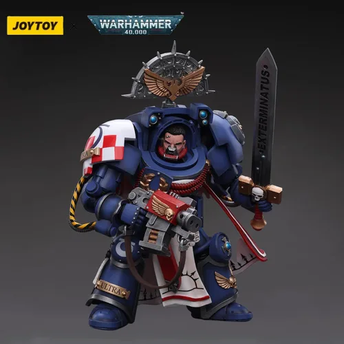 Vista 3 de JOYTOY Warhammer 40,000 figuras de acción 1/18 Ultramarines Terminator Captain Collection Model Figures (4.88 pulgadas)