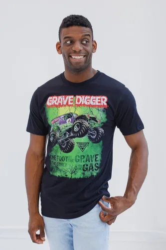 Vista 2 de Camiseta Monster Jam para Adultos Grave Digger El Toro Loco Megalodon