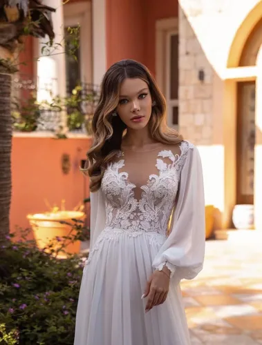 Vista 2 de Vestidos de novia de encaje boho para novia 2025 vestidos de baile de tul de manga larga vestido de novia de satén vestido de novia de sirena