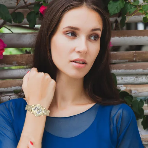 Vista 5 de Kenneth Cole - Reloj de lujo para mujer, de acero inoxidable, cuerda automática automática, resistente al agua, elegante diseño analógico con esfera