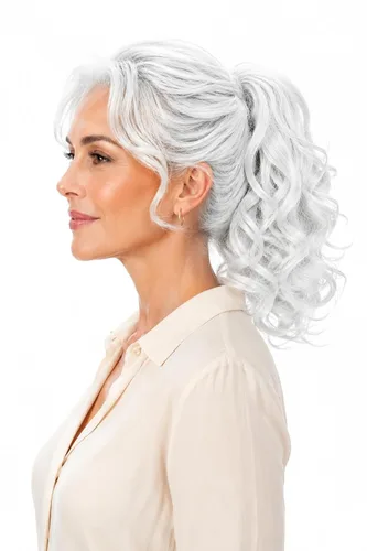 Vista 14 de PRETTYSHOP - Extensión de cabello rizado voluminoso, cola de caballo de 14 pulgadas con clip, resistente al calor
