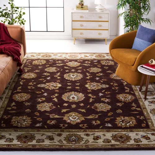 Vista 9 de SAFAVIEH Total Performance Collection - Alfombra decorativa, 2 x 3 pies, marrón y marfil, oriental, enganchada a mano, no desprende pelusa