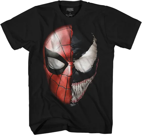 Vista 3 de Marvel Spiderman Venom Spidey Faces - Camiseta para adultos