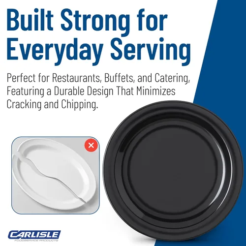 Vista 6 de Carlisle FoodService Products Dallas Ware - Plato de ensalada de plástico reutilizable con borde para bufés, hogar y restaurantes, melamina, 7.25