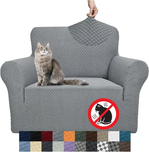 Vista 77 de YEMYHOM Funda para sofá con diseño jacquard de alta elasticidad, funda para silla de sala de estar, a prueba de mascotas, perros y gatos