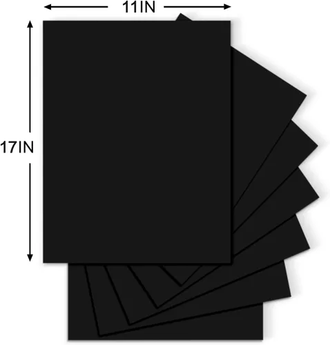 Vista 3 de 30 hojas de papel de cartulina negro, cartulina de 11 x 17 pulgadas para Cricut, papel de construcción grueso para hacer tarjetas, álbumes
