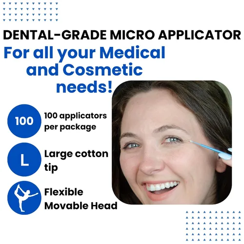 Vista 2 de Micro aplicador desechable Micro cepillo para maquillaje, extensiones de pestañas, pestañas y rímel aplicación para cuidado personal
