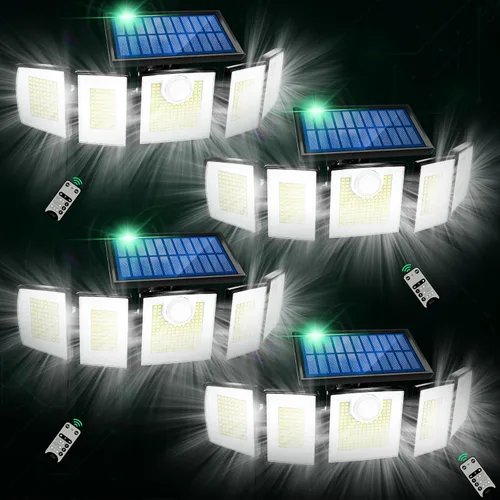 Vista 12 de MDCMDCM Luces solares para exteriores, sensor de movimiento impermeable, 416 LED, 3000 lúmenes, súper brillante, 3 brillo; 3 modos, iluminación