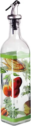 Vista 3 de Grant Howard Cruet cuadrado pintado a mano con vertedero, girasoles, 6 onzas., multicolor