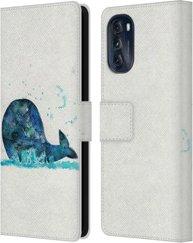Vista 8 de Head Case Designs Officially Licensed Wyanne Blue Watercolour Bear Animals 2 Leather Book Wallet Case Cover Compatible with Motorola Moto G (2022)