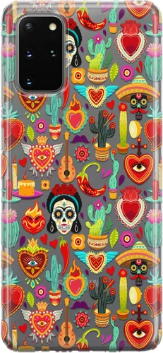 Vista 6 de Funda de teléfono compatible con Samsung Galaxy S25 S24 S23 Ultra S22 Plus S21 FE S20 Note 20 Flexible a prueba de golpes Día de los Muertos