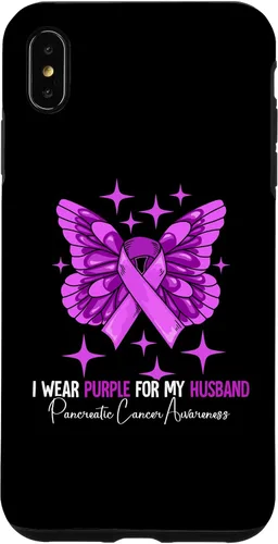 Vista 11 de I Wear Purple For My Husband Pancreatic Cancer Awareness Case for iPhone 16