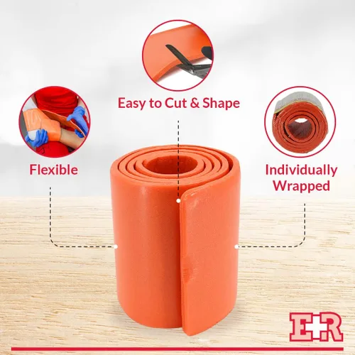 Vista 3 de Ever Ready First Aid Férula universal de aluminio, 36 pulgadas enrollada, 5 onzas