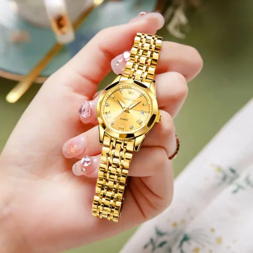 Vista 33 de OLEVS Reloj de mujer con diamantes de moda, analógico, de cuarzo, de acero inoxidable, para mujer, pequeño, para fecha, impermeable, luminoso