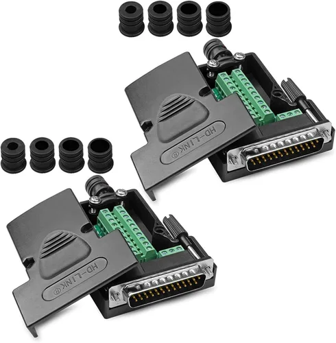 Vista 8 de 2 unids DB25 sin soldadura RS232 serie a 25 pines terminal