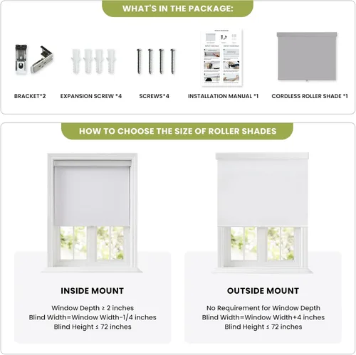 Vista 7 de Persianas enrollables inalámbricas para ventanas, 100% opacas, con aislamiento térmico, protección UV, persianas para ventanas, persianas