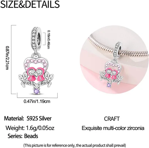 Vista 95 de KUNSIR Los abalorios se adaptan a pulseras Pandora para mujer, plata de ley 925, cuentas colgantes de joyería para niñas, dijes de feliz cumpleaños