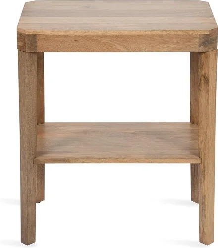 Vista 7 de Kate and Laurel Talcott Mid-Century - Mesa auxiliar rectangular de madera, 22 x 14 x 26 pulgadas, madera natural, mesa auxiliar decorativa
