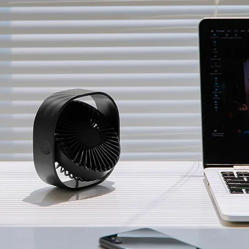 Vista 8 de Simpeak Ventilador USB pequeño, silencioso y portátil alimentado por USB (sin batería), refrigeración de 3 ajustes de velocidad, ventilador personal