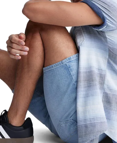 Vista 8 de Buffalo David Bitton Pantalones cortos de mezclilla rectos y relajados para hombre