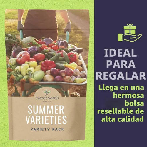 Vista 6 de Paquete variado de semillas orgánicas de verano, 12 paquetes individuales, temporada 2026, albahaca, tomate, pepino, sandía y mucho más para plantar