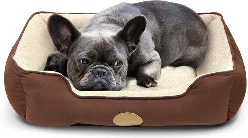 Vista 9 de Cama para mascotas Fluffy Paws, cama con forma de caja con alfombra premium con cojín para perros y gatos