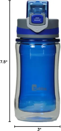 Vista 4 de Bubba Botella Flo Fusion de 12 oz (azul)