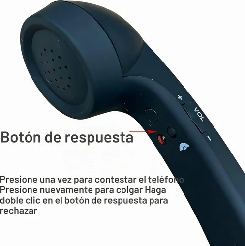 Vista 4 de Auriculares de teléfono retro para teléfono móvil, tableta, computadora portátil, auriculares con cómoda llamada, interfaz USB-C, con botón