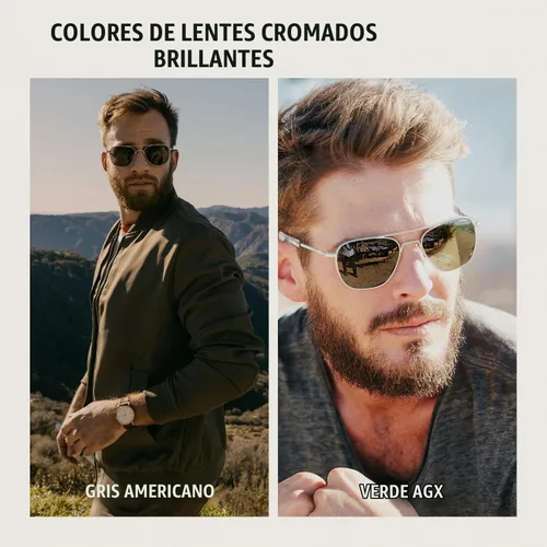 Vista 8 de Randolph Eyewear Aviator Sunglasses for Men & Women – Non-Polarized & Polarized Lenses Bright Chrome UV Protection Sunglasses