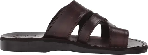 Vista 6 de Jerusalem Sandals Aron - Leather Lightweight Sandal - Black