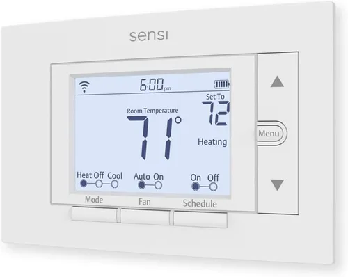 Vista 12 de Sensi - Termostato inteligente, 100 años de experiencia, Wi-Fi, privacidad de datos, programable, fácil de instalar, funciona con Alexa, certificado