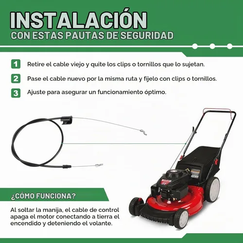 Vista 6 de Cable de control 946-1130 compatible con MTD, Troy Bilt, cortacésped