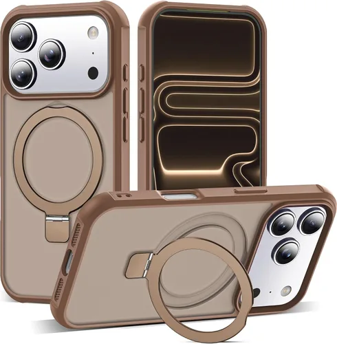 Vista 71 de SKYLMW - Funda compatible con iPhone 11 de 6.1 pulgadas, con soporte magnético invisible tipo anillo, funda translúcida de grado militar, compatible