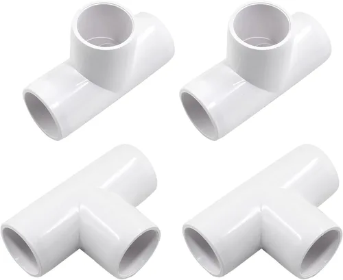Vista 9 de Litoexpe 4 conectores de codo de PVC de 3 vías de 1/2 pulgada y 3 vías, conector de codo de grado para muebles, conector de tubería de tres vías