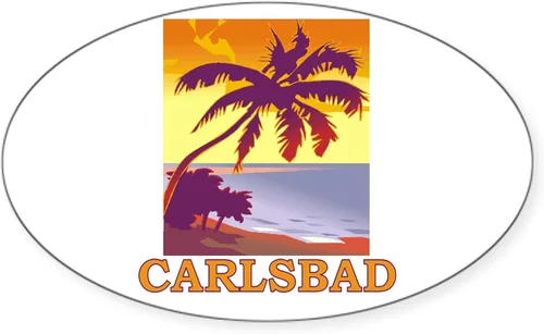 Vista 4 de CafePress – Carlsbad, California Oval – Oval Bumper Sticker, Euro Oval coche calcomanía