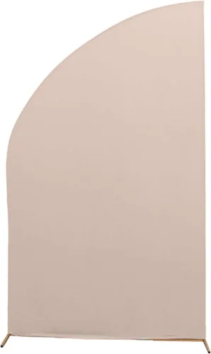 Vista 90 de Efavormart - Juego de 4 fundas de elastano beige para arco de media luna, fundas de telón de fondo Chiara de 2.5 pies a 7 pies para escenarios