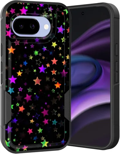 Vista 123 de Funda para Pixel 6A, Híbrida de Doble Capa de Servicio Pesado Resistente a Prueba de Golpes PC Duro + Funda Protectora de Silicona Suave para Google