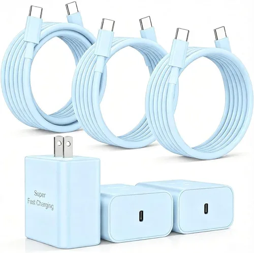 Vista 9 de Cargador para iPhone 17 16 Pro Max de Carga Rápida, Cargadores USB C Super Rápidos de 45W para iPhone 17 (6FT+6FT+10FT) Cables de Carga Tipo C
