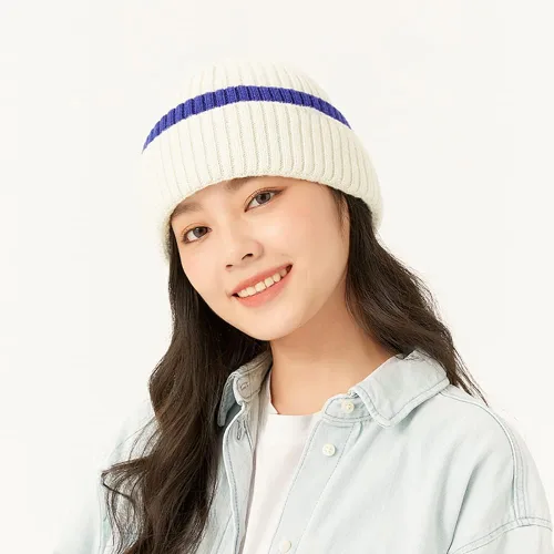 Vista 2 de OHYOGA Gorro grueso de punto trenzado grueso y cálido gorro elástico suave para mujeres y hombres SLH2T023
