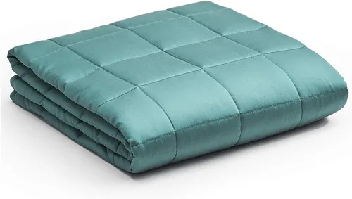 Vista 25 de YnM Manta con peso refrescante para adultos, manta pesada de 10 libras para una persona de 90 libras, perfecta para personas que duermen con calor